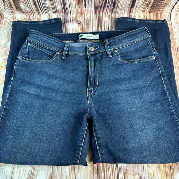 Levi's MID RISE SKINNY Womens Size 12 Blue Jeans Denim Capri Crop Pants 30X24 - Picture 2 of 11